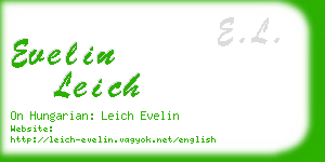 evelin leich business card